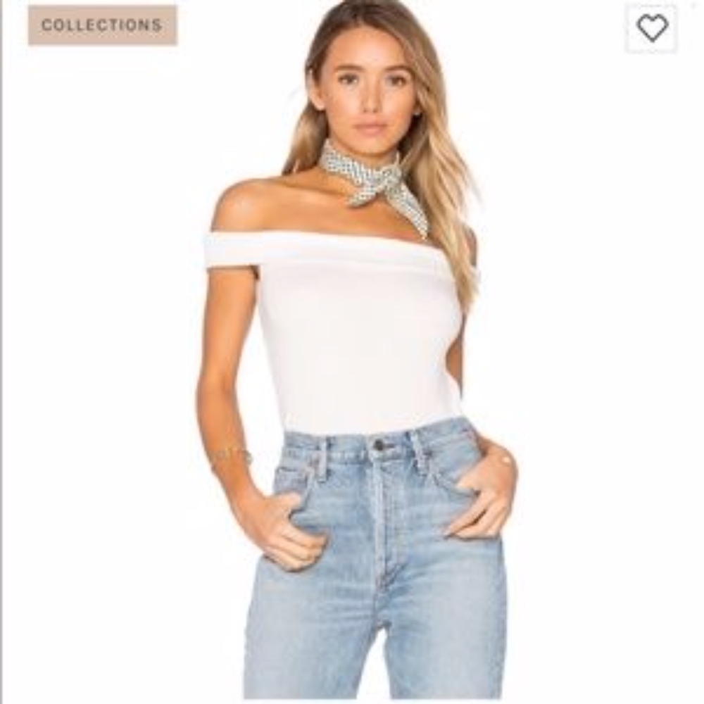 Rag & Bone off the shoulder waffle knit